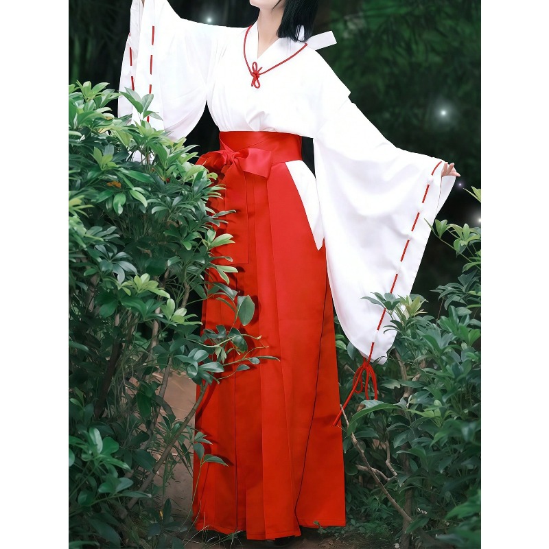 Men'S Kimono Accessories - Anime Kikyo Inuyasha Cosplay Kostüm Rot