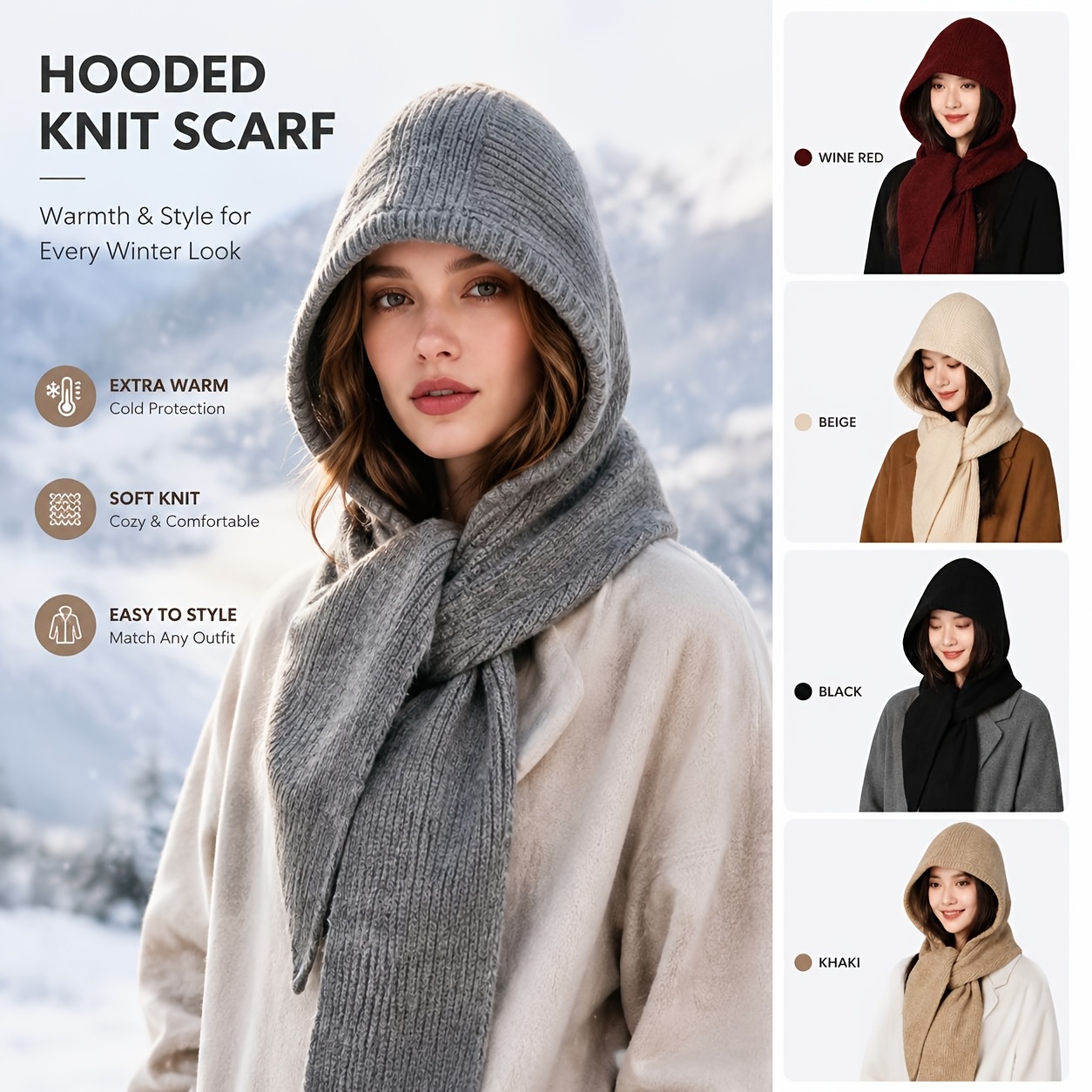 Kapuzenschal für Damen und Her – Men Accessories All Bewertung und Preis