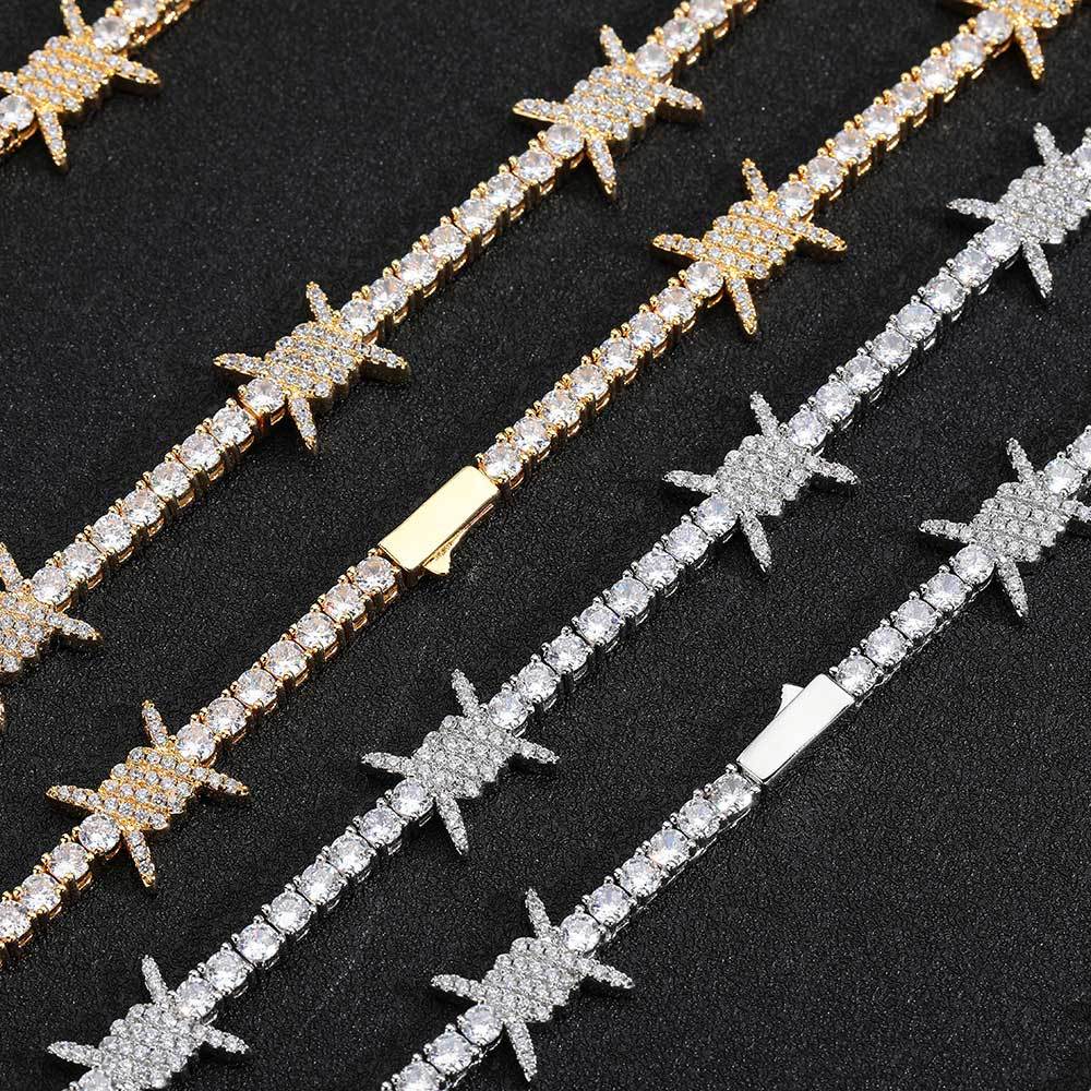 24 Zoll Iced Out Stacheldraht  – Men Accessories Neck Chain Bewertung und Preis