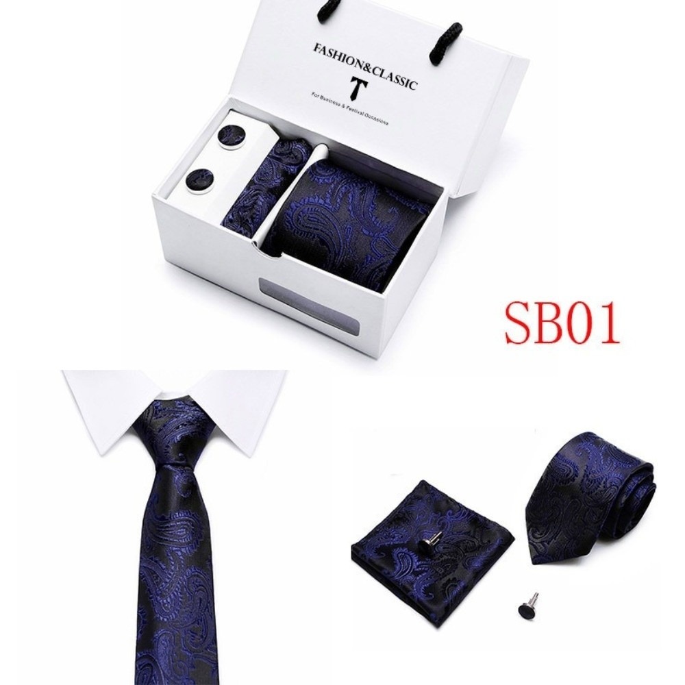 Luxuriöse gewebte Seiden-Jacqu – Neck Tie Set Box Bewertung und Preis