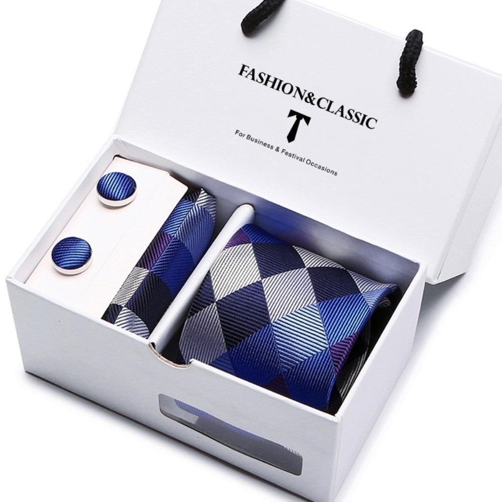 Luxuriöse gewebte Seiden-Jacqu – Neck Tie Set Box Bewertung und Preis